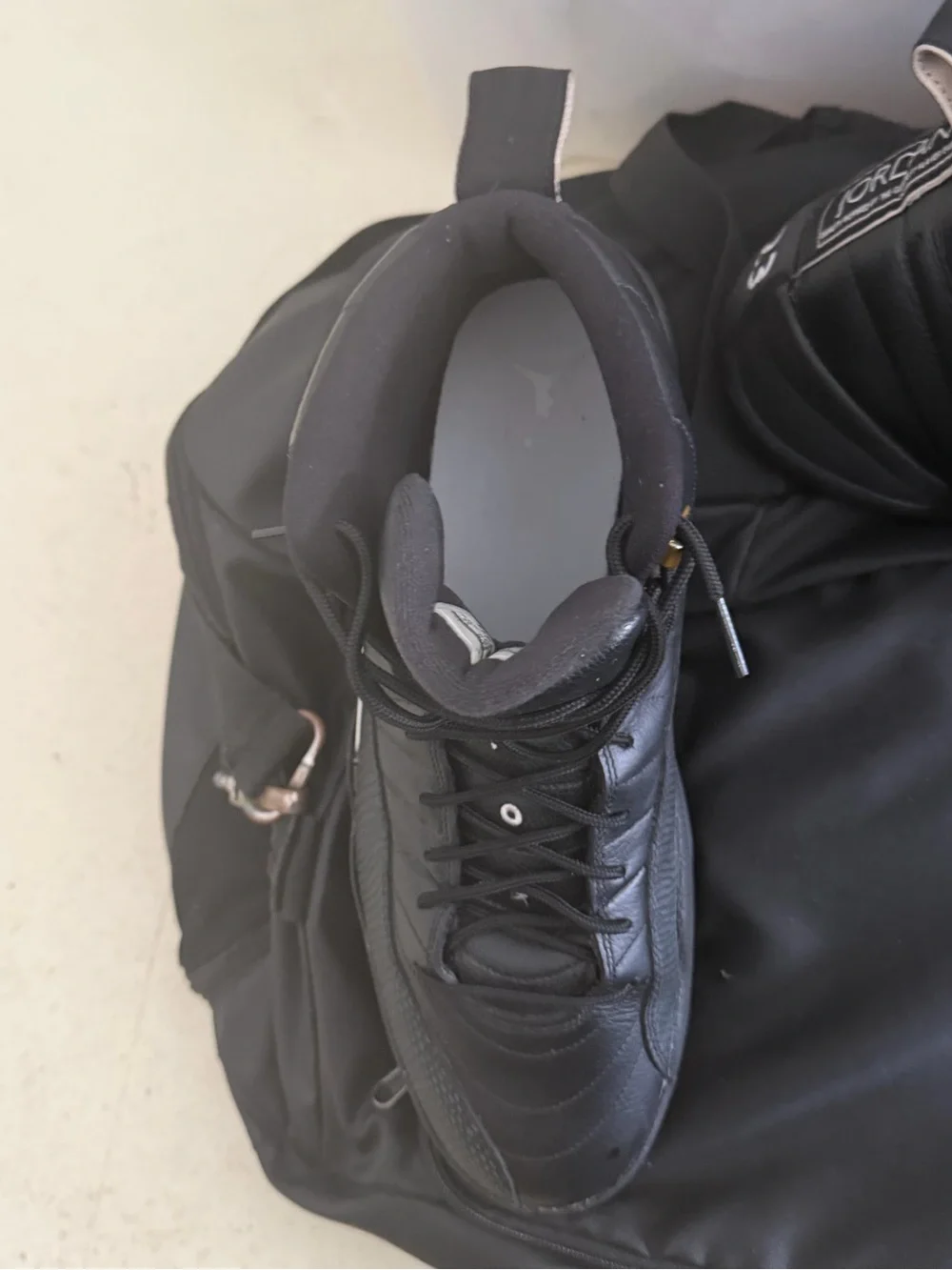 Jordan Men's Black Sneakers with Gold Accents